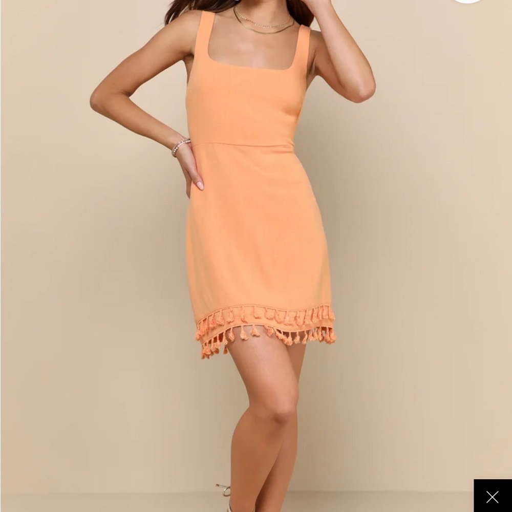 Medium Orange Tassle Dress LuLus